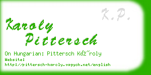 karoly pittersch business card